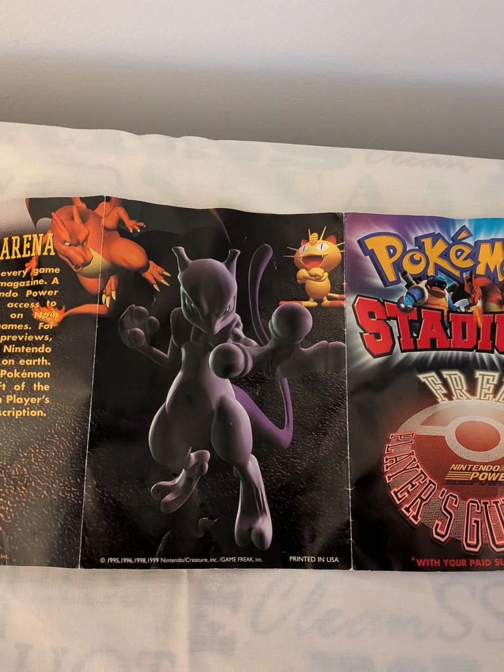 Pokemon Stadium Nintendo 64 N64 Free Player's Guide Insert